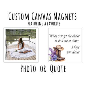 Custom Canvas Photo Magnet: Personalized Fridge Magnet, Personalized Photo Magnet, Custom Photo Fridge Magnet, Family Photo Magnet Gift