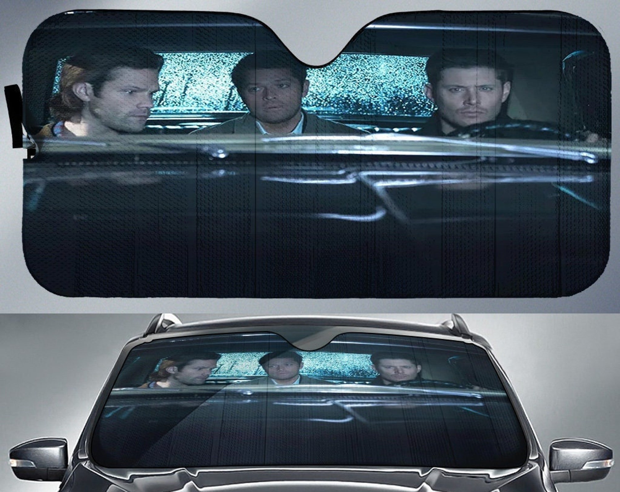 Supernatural Movies Sam Dean Winchester Castiel Car Sun Shade  auto Accessories