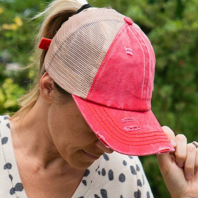 Plain Baseball Cap Distressed Vintage 