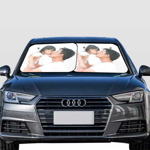 Custom Car Sun Shade 28 x 28 Two Pieces Personalized Etsy