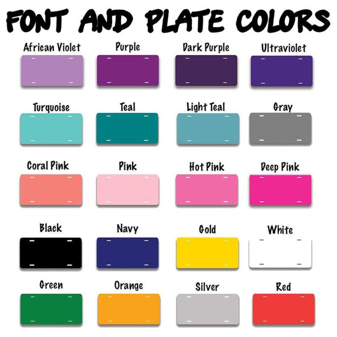 Custom License Plate Personalized Plate Custom Car Tags Etsy