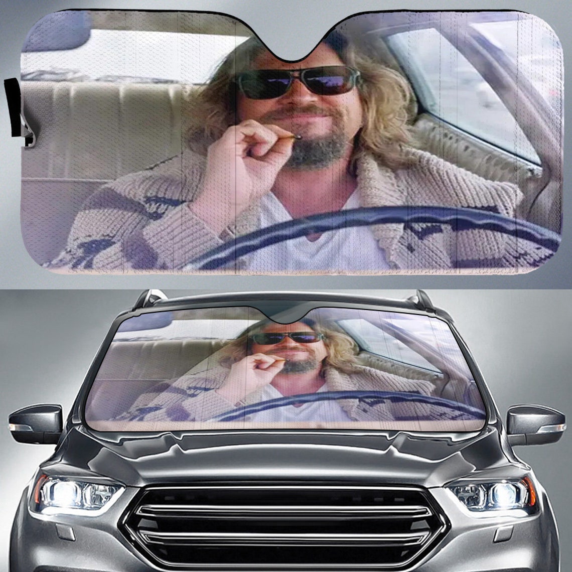 The Dude Car Sun Shade Big Lebowski Car Accessories Car Etsy