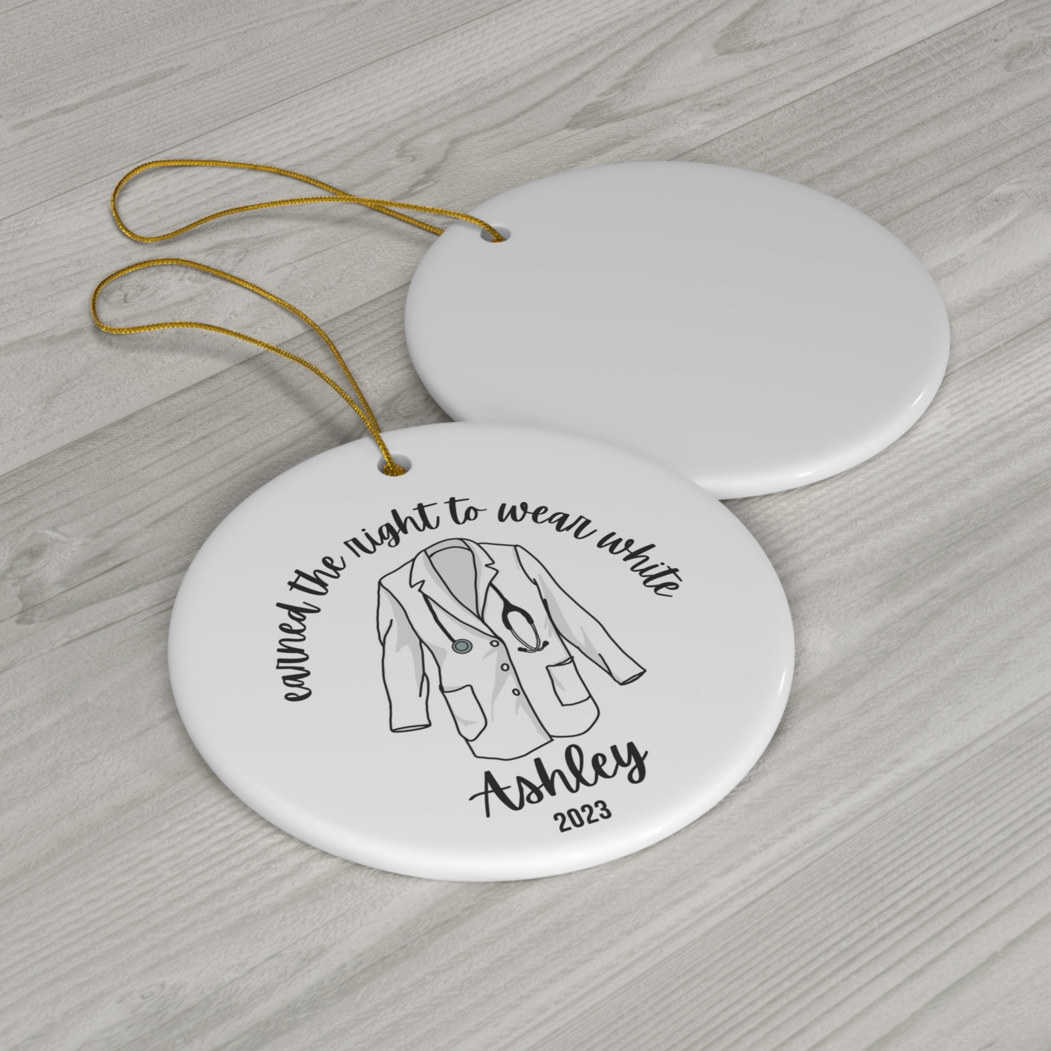 White Coat Celebration Ornament Pewter Snowflake Ornament Gift for PA