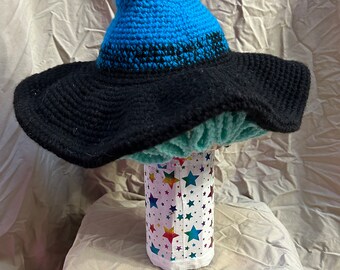 Blue twisted toadstool Witch Hat