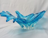Freeform bowl in vintage Murano artistic glass