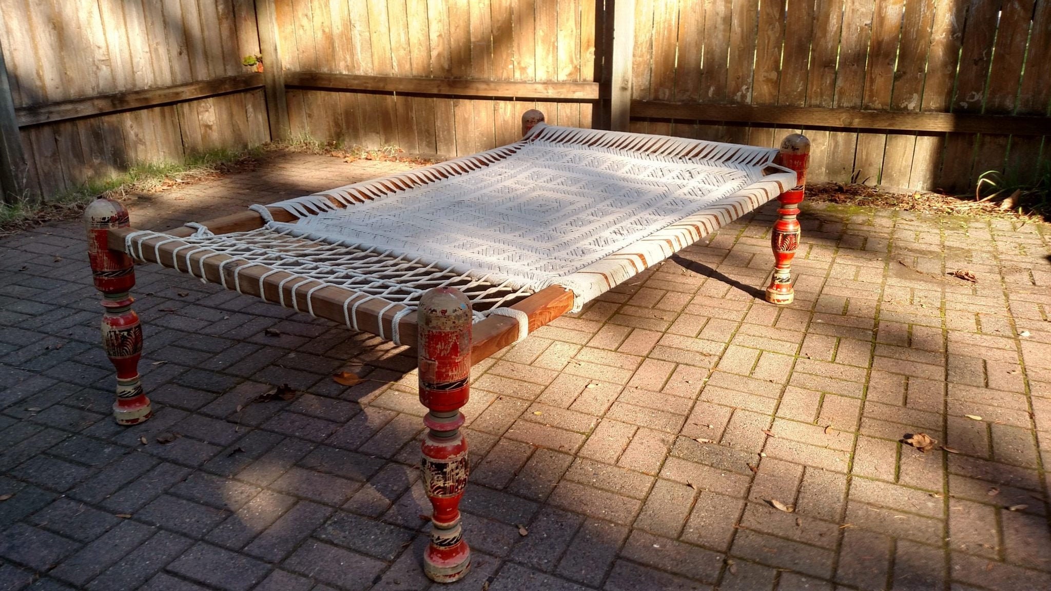 Vintage Style Indian Rope Bed/Charpai Etsy