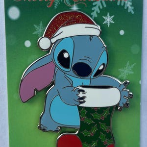 Disney stitch stocking Christmas fantasy pin