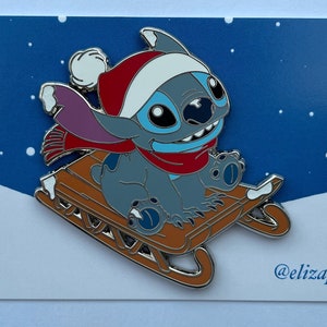 Disney stitch sleigh fantasy pin