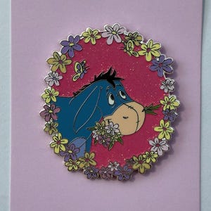 Disney fantasy pin Winnie the Pooh Eeyore flowers