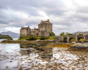 Eilean Donan Castle, Isle of Skye, Scotland, Landscape Photo Print, Nature Wall Art
