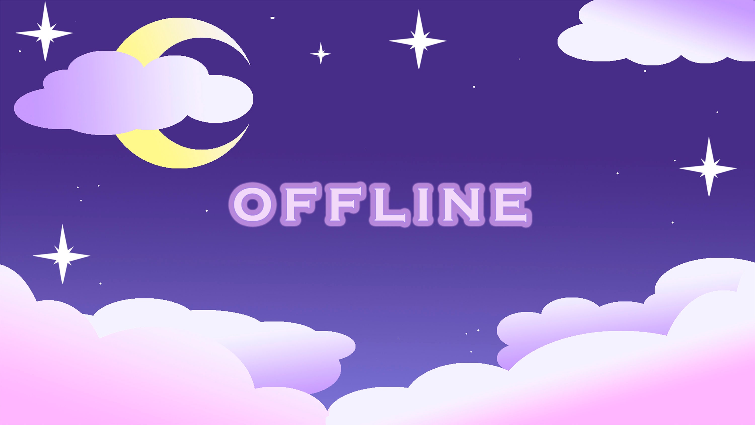 Cute 4x Animated Twitch Screens for Stream Shining Night Etsy