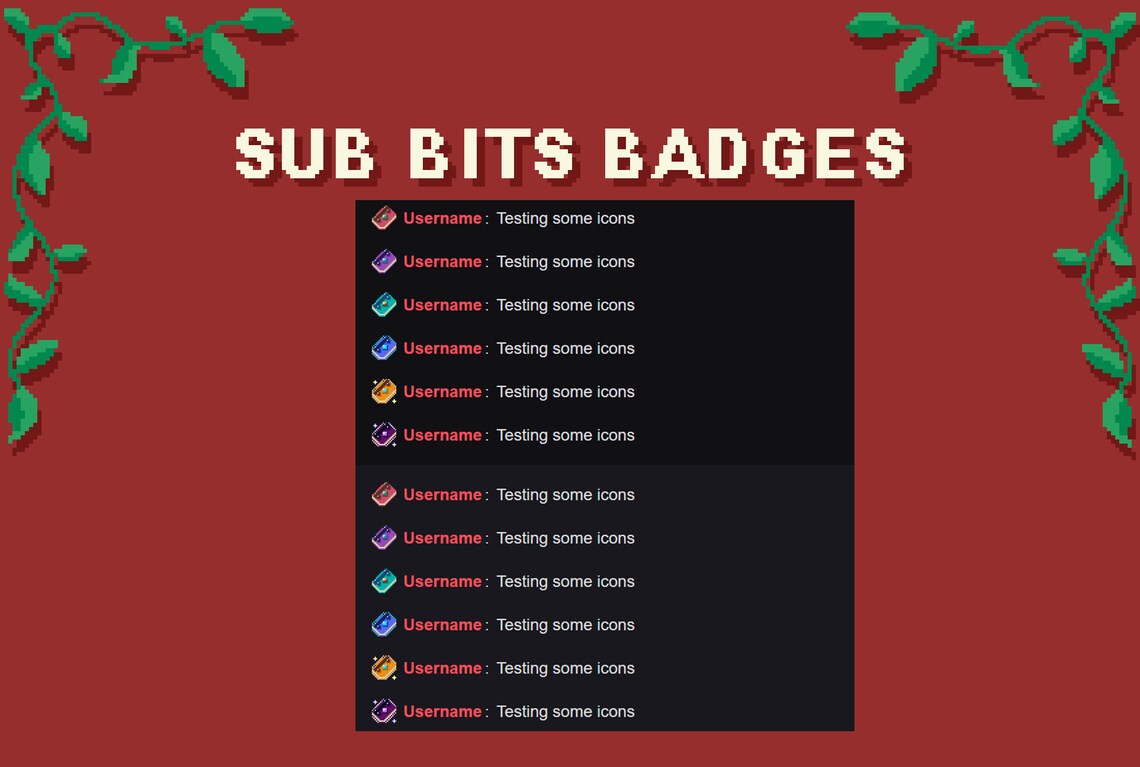 Magic Books 6x Sub/bits Badges Pixel Art 8-bit Mystic Book Library ...