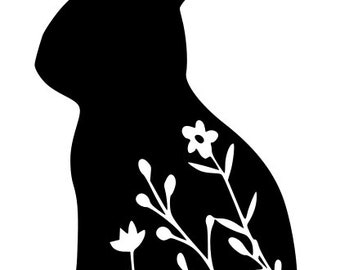 Rabbit flower Vinyl Decal Sticker for Wine Bottle Craft Glass Party