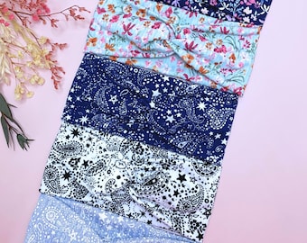 Wide Headband - Soft Stretch Fabric Hairband- Floral Hair Accessory