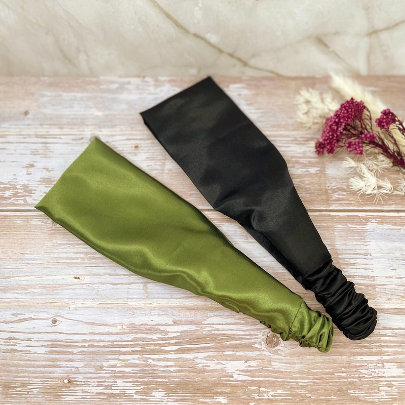 Wide Silky Headbands Etsy
