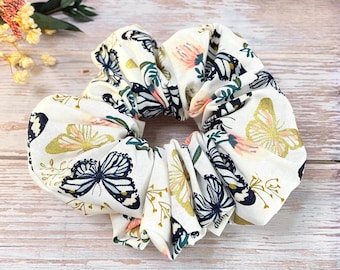 Butterfly Scrunchie | Floral Hair Tie | Handmade Cottagecore Hair Accessory
