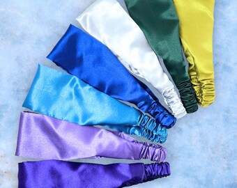 Wide Satin Headband for Women – Silky Stretch Hair Accessory