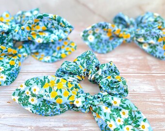 Floral Bow Scrunchie, Rifle Paper Bunny Ear Hair Tie