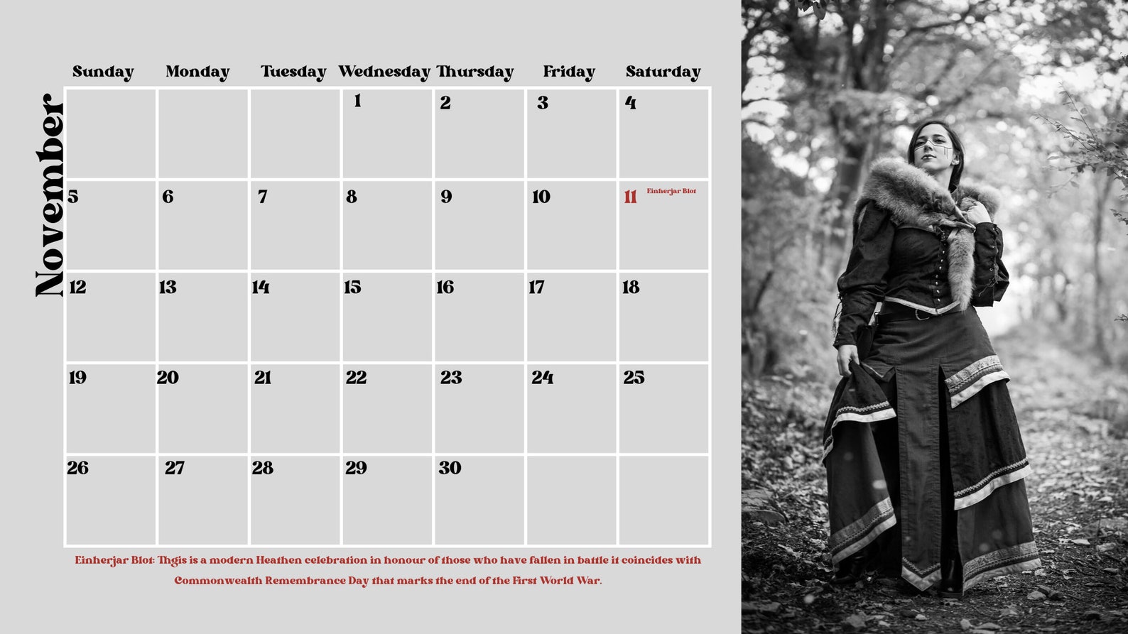 Norse & Heathen 2023 Calendar With Holdidays Digital Download Etsy Canada