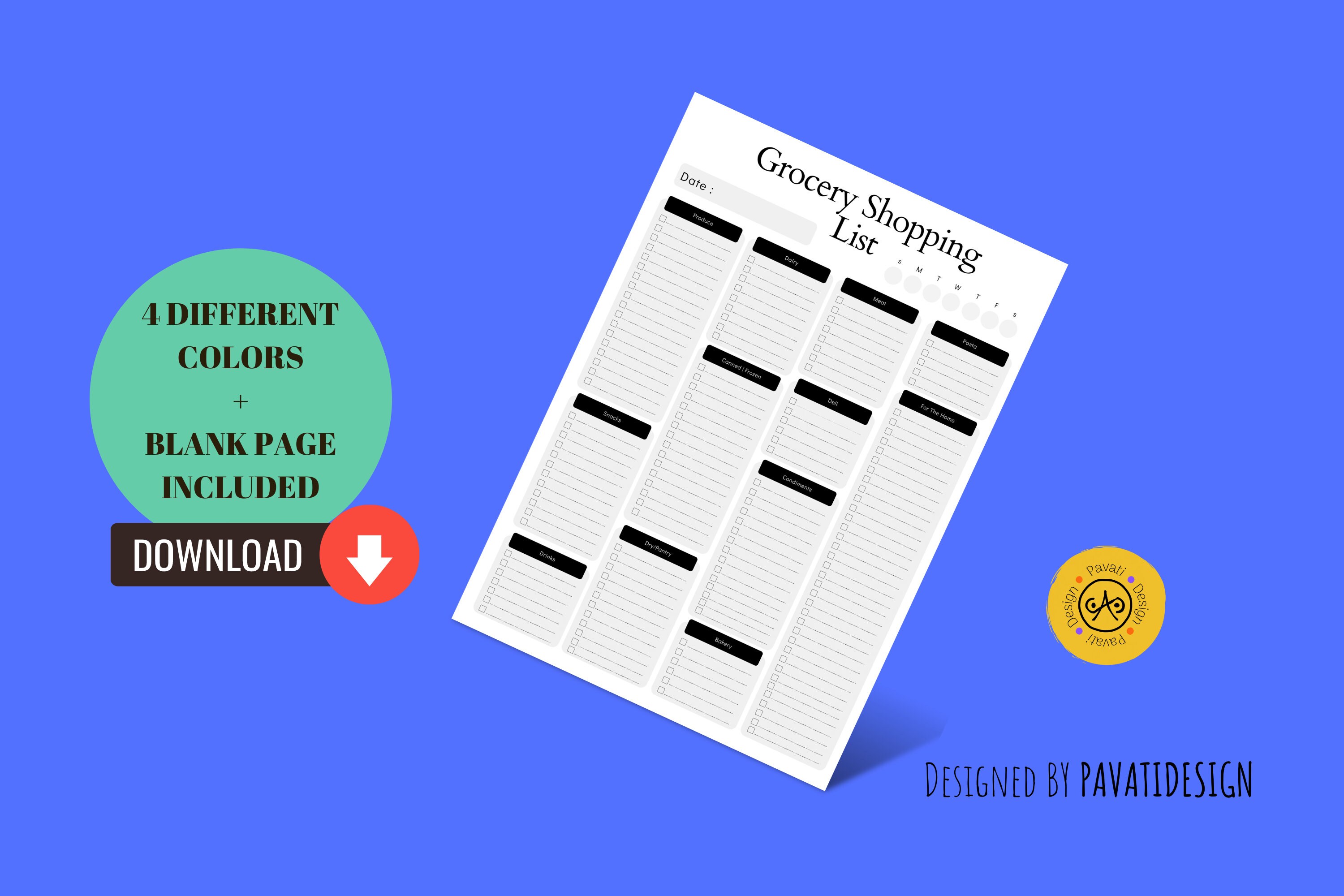 Grocery List Printable Printable Shopping List Grocery Checklist