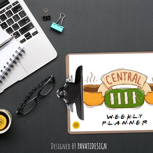 Friends Digital Planner | Friends Digital Download Printable | Weekly Friends Planner | WFH To Do Plan |  Joey, Monica, Ross, Phoebe, Rachel