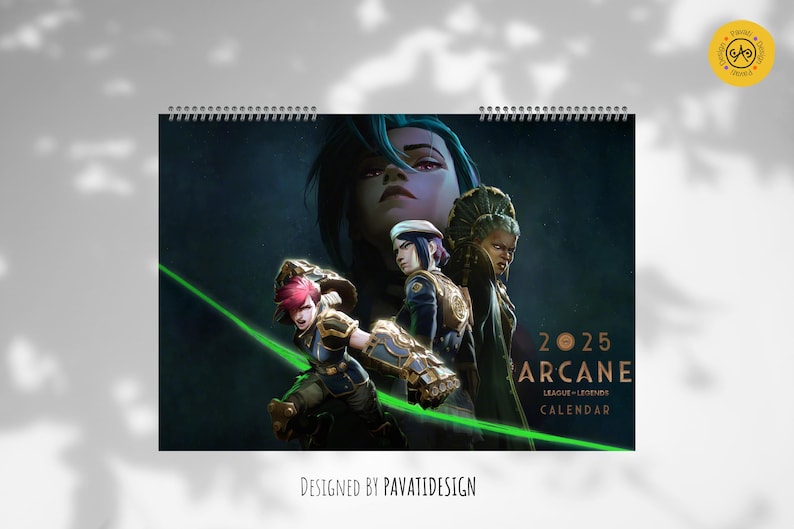 Arcane League Of Legends 2026 Calendar Jinx Vi Ekko Digital Etsy Il T1yh 
