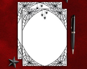 Spider Web Tear Away Notepad| Gothic Note Pad| Halloween Memo Pad| Spooky Goth Stationery