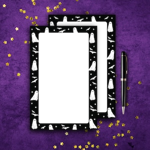 Spooky Ghost Notepad| Gothic Memo Pad| Halloween Tear Away Pad| Ghoul Stationery