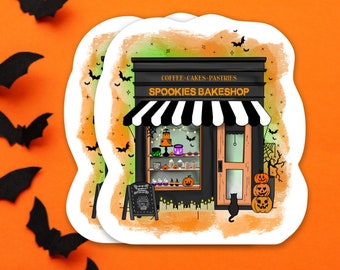 Halloween Bakery Sticker| Halloween Planner Stickers| Spooky Bakeshop Decal| Pumpkin Spice Sticker