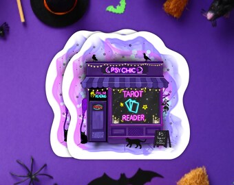 Psychic Sticker| Fortune Teller Stickers| Witchy Sticker| Magic Shop Decal| Halloween Sticker