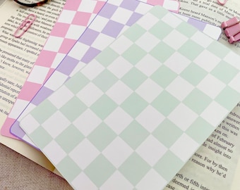 Pastel Checkered Kindle Insert Bundle| Spring Kindle Case Inserts| Set Of 3