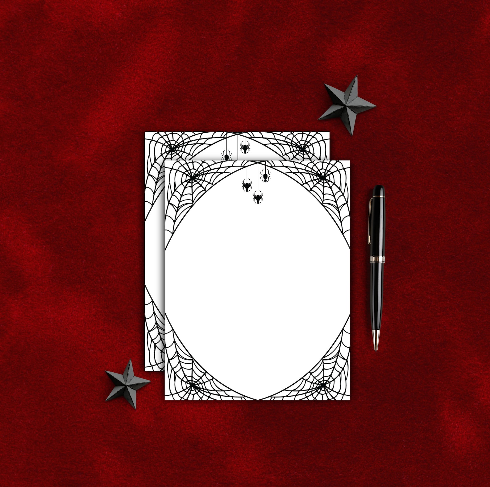 Spider Web Tear Away Notepad| Gothic Note Pad| Halloween Memo Pad ...