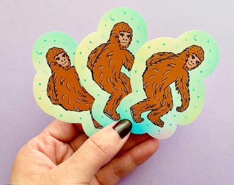 Bigfoot Sticker | Sasquatch Decals | Cute Cryptid Sticker
