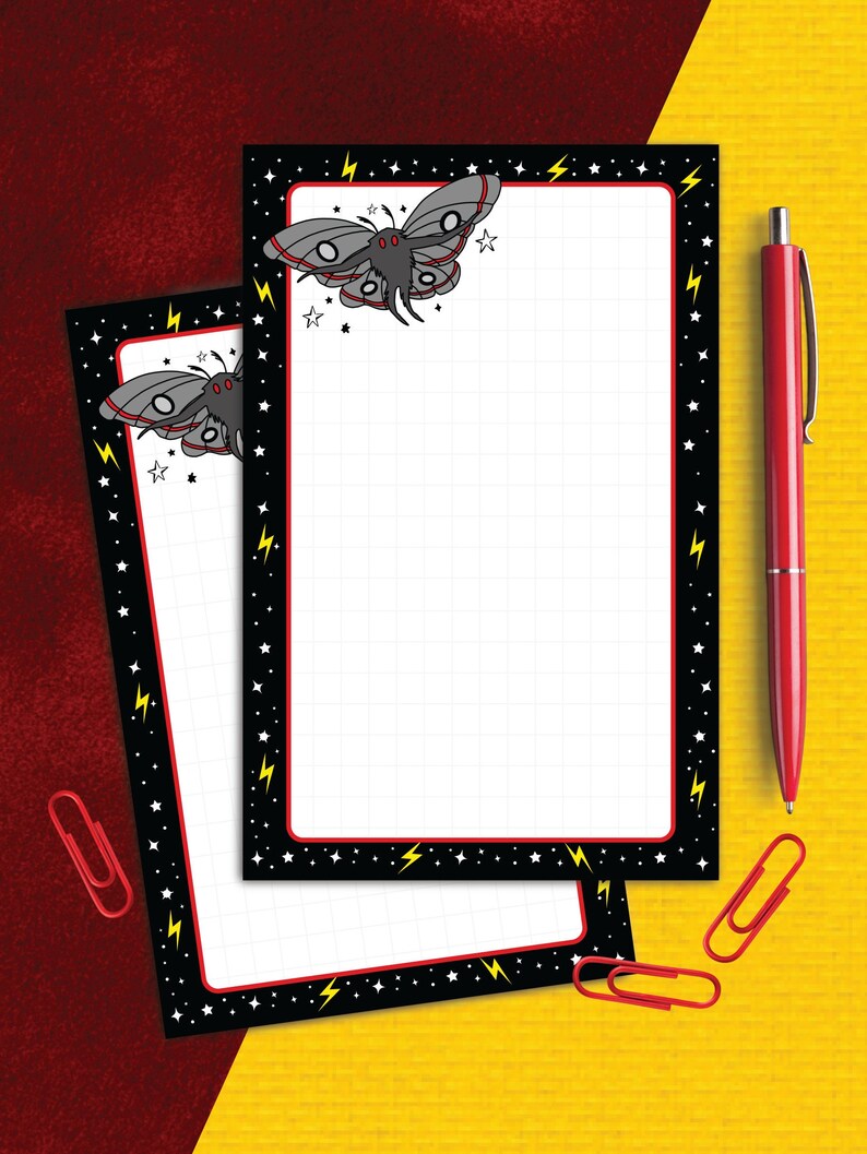 Suspicion Notepad Mothman Tear Away Notepad| Cryptid Notepad| Spooky Note Pad ...