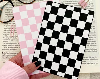 Checkered Kindle Inserts Set of 2 | Pink and White Checker| Black and White Checker