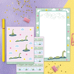 Loch Ness Monster Notepad Gift Set| Cryptid Stationery Bundle| Nessie Notepad| Nessie Stickers| Conspiracy Collection