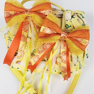 Oversized Lolita Inspired Citrus Themed Hair Bows.