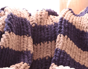 Handmade Chunky Yarn Throw Blanket