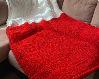 Handmade Teddy-style Chunky Yarn Throw Blanket