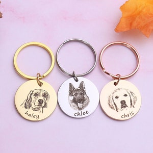 Pet keyring, Engraved dog wood slice keyring, Dog mum gift, Father’s Day gift, Present from the dog, Father’s Day for dog mum, Love pets