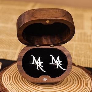 Gemelos con nombre personalizado, regalo de boda perfecto, gemelos con inicial, gemelos para padrinos de boda, regalo para papá, regalo de aniversario, idea de propuesta para padrinos de boda
