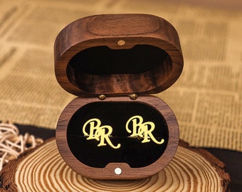 Custom Cufflinks,Groomsmen Gifts, Groomsmen Proposal, Gold Plated Initial Cufflinks,Wedding gift,Gifts For Dad,Best Man Proposal