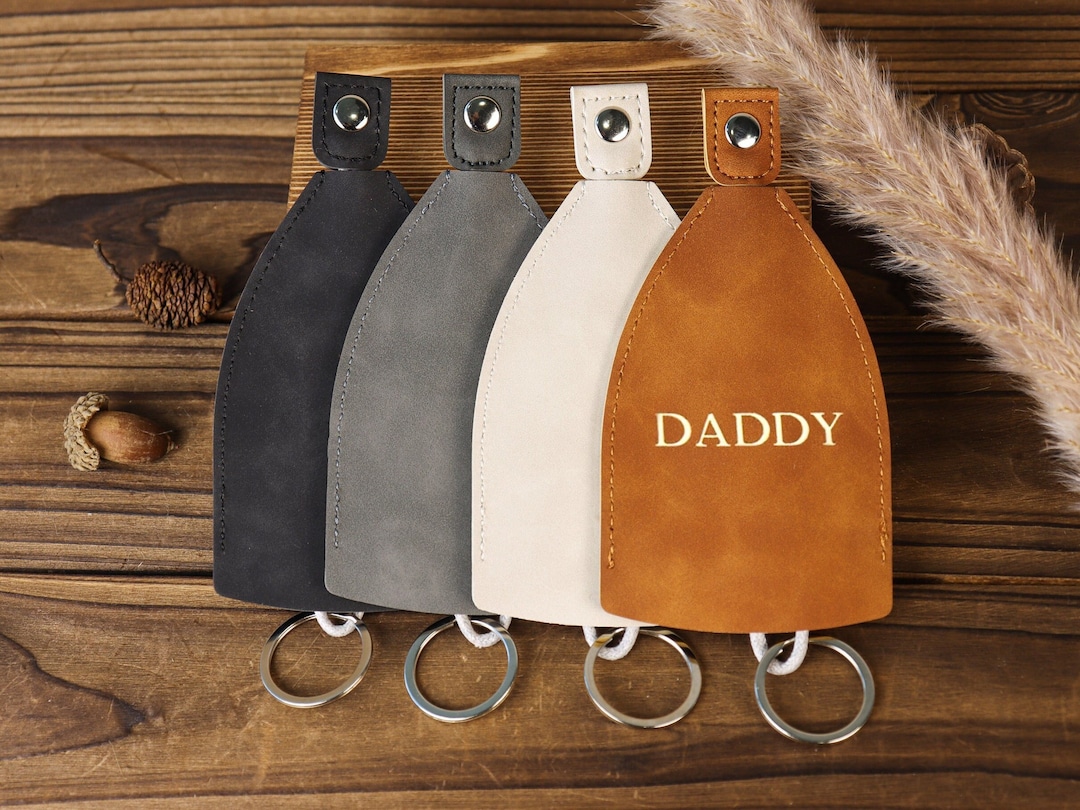 Customized Hot Stamping Leather Drawstring Keychain, Custom Key Box ...