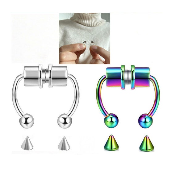 connection / Fake Septum Ring Faux Septum Ring with Etsy