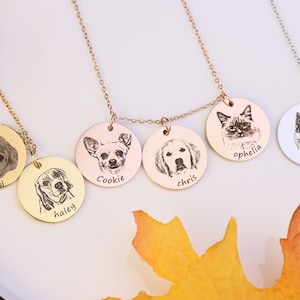 Collana con foto personalizzata per animali domestici, regali commemorativi per cani, ritratto di animali domestici, gatto, cane personalizzato, regalo per la perdita di un animale domestico, gioielli personalizzati per animali domestici, regalo per lui e per lei