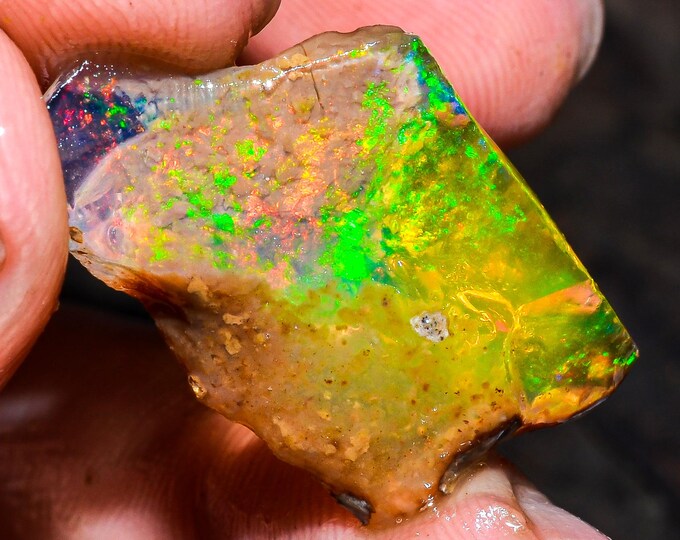 Opal Rough Gemstone, Natural Crystal Opal Rough,Welo Fire Crystal Opal, Flashy Fire Specimens Ethiopian Opal Raw, Oil Opal Rough, 12.50 Cts.