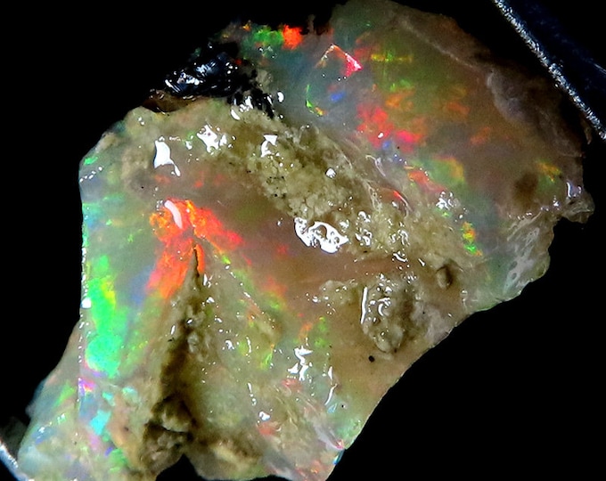 opal roughTempting Top Grade Quality 100% Natural Welo Fire Ethiopian Opal Rough Loose Gemstone For Making Jewelry 10x20x06 MM 05.00 Cts.