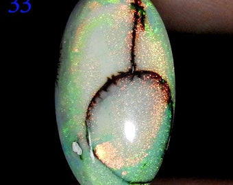 Color Changing Monarch Opal Cabochon: Multi Fire Sterling Opal, 7.30Cts