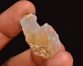 Welo Ethiopian Opal Rough Gemstone: Natural Fire Opal for Jewelry Making