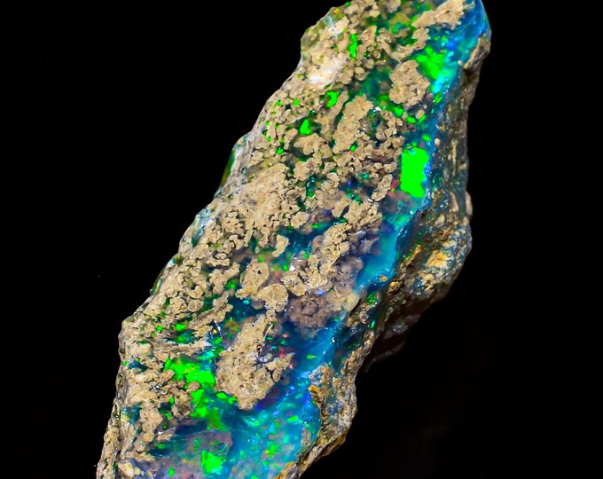 Dazzling Top Grade Quality 100% Natural Welo Fire Ethiopian Opal Fancy Rough Loose Gemstone For Making Jewelry 31X12X10 MM 19 Cts. KR02-8
